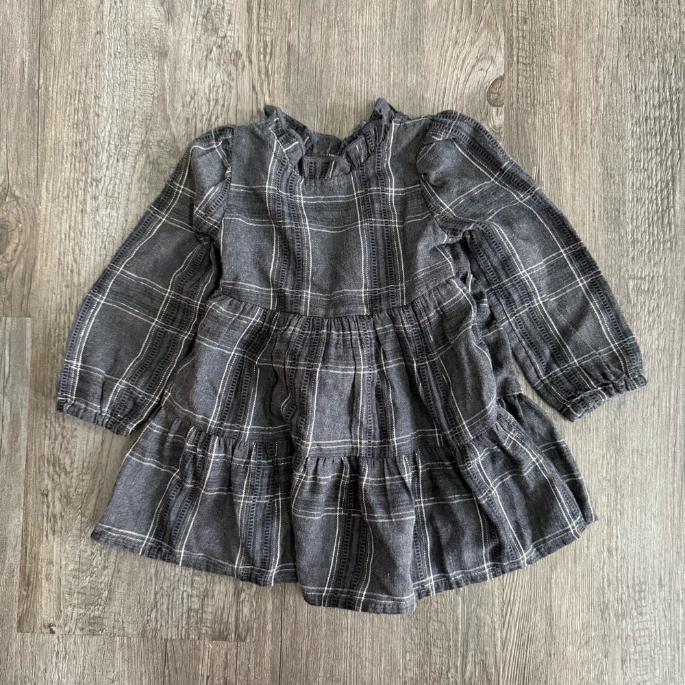 Cat & Jack Plaid Long-Sleeve Toddler Girls Dress
